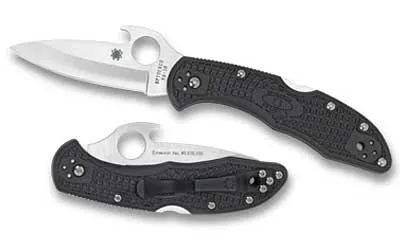 Spyderco C11PGYW Delica SL-PL W-Wave Gray Knife - View 2