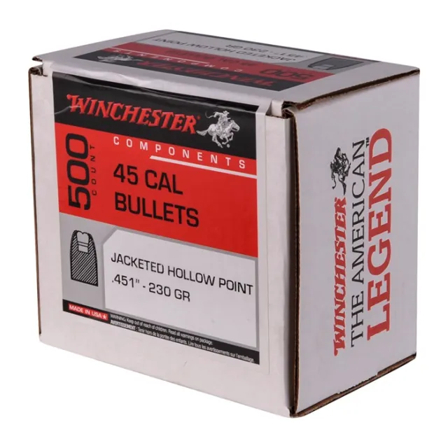 Winchester WB45HP230D .45 Caliber 230 Grain JHP 500 Per Box - View 2