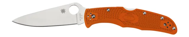 Spyderco C10FPOR Endura SL-PL Orange Flat Ground Knife - View 2