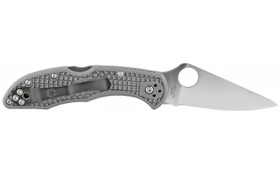 SPYDERCO Delica 4 Lightweight FRN Gray Flat Ground Folding Knife (C11FPGY) - View 3