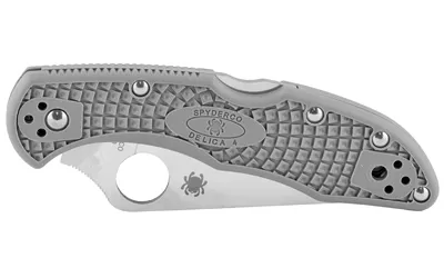 SPYDERCO Delica 4 Lightweight FRN Gray Flat Ground Folding Knife (C11FPGY) - View 4