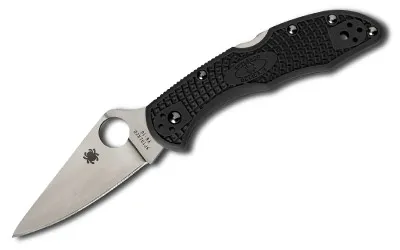 Spyderco Delica C11FPBK 260 Black Flat Ground 2.88 In - View 2