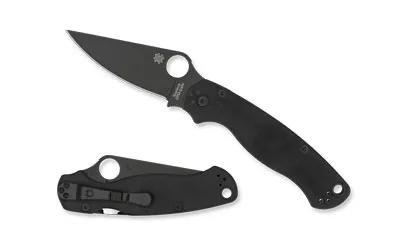 SPYDERCO Para Military 2 G-10 Black Blade Knife (C81GPBK2) - View 2