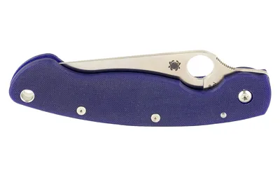 Spyderco C36GPDBL Military 4" Folding Knife, CPM-S110V, Dark Blue G-10 - View 4