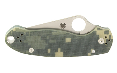 Spyderco C223GPCMO Para 3 Satin 3" Plain Edge Camo G-10 CPM S30V Blade - View 4