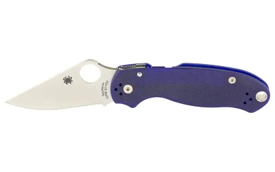 Spyderco C223GPDBL Para 3 Satin 3" Plain Edge Dark Blue G-10 CPM S110V - View 2