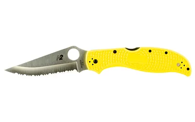 Spyderco C258SYL Stretch 2 XL Salt Yellow Lightweight Knife - View 2