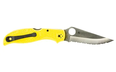 Spyderco C258SYL Stretch 2 XL Salt Yellow Lightweight Knife - View 3