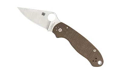 Spyderco C223MPCW Para 3 Brown Canvas Micarta CPM CRU-WEAR Knife - View 2