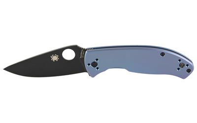 Spyderco C122TIBLBKP Tenacious Blue 8Cr13MoV Black Blade Knife - View 2