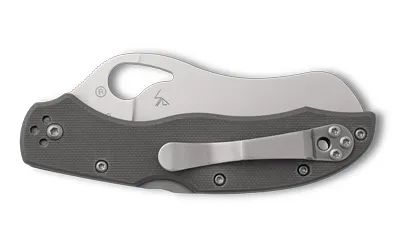 Spyderco Gooney BY24GSGY 3.44 In Gray G10 Satin Back Lock - View 3