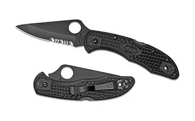 Spyderco C11PSBBK Delica 3" Black Blade Knife - View 2
