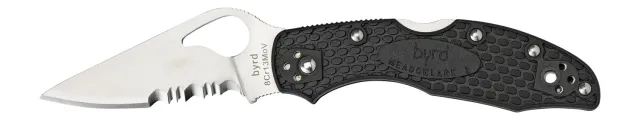 Spyderco BY04PSBK2 Byrd Meadowlark 2 2.87" Part Serrated Folding Knife - View 2