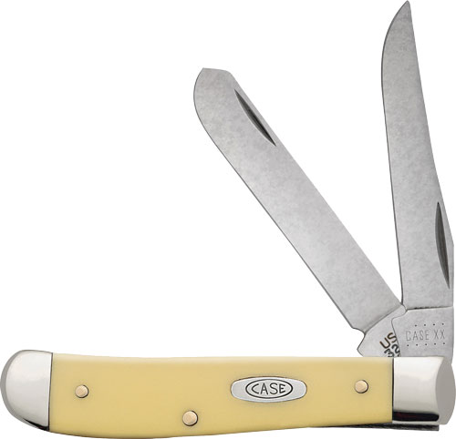 Case Cutlery Mini Trapper 3.5 In Yellow Synthetic Chrome Vanadium - View 2