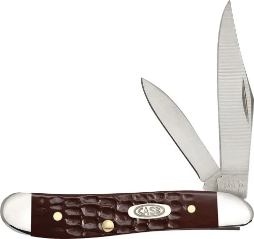 Case Peanut 00046 Folding Knife 2 Blade 2.88 in Brown Synthetic - View 2