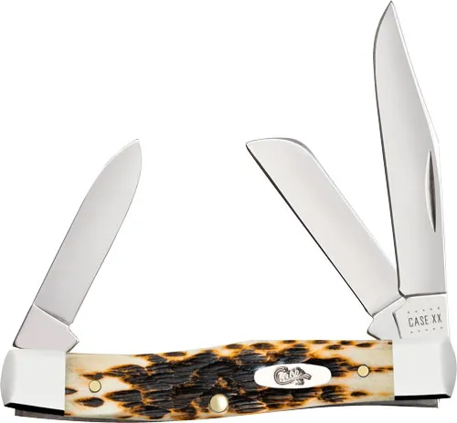 Case Cutlery Medium Stockman 2.57 In Chrome Vanadium Amber Bone - View 2