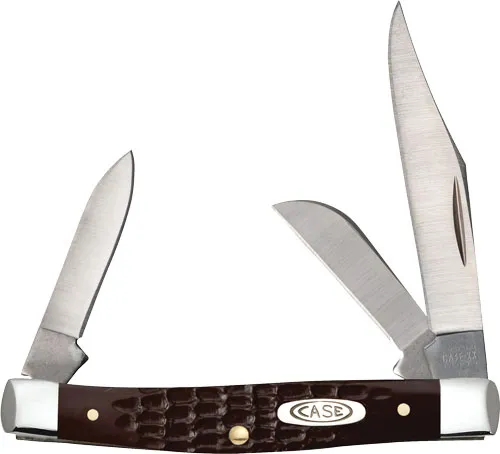 Case Cutlery Medium Stockman 3.25 In Brown Jigged Synthetic - View 2