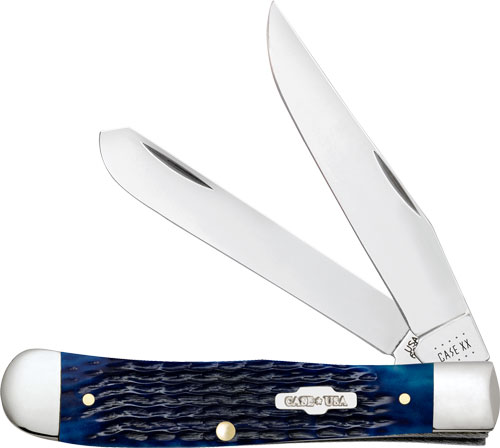 Case Trapper 4.125 Blue Bone Folding Knife - View 2