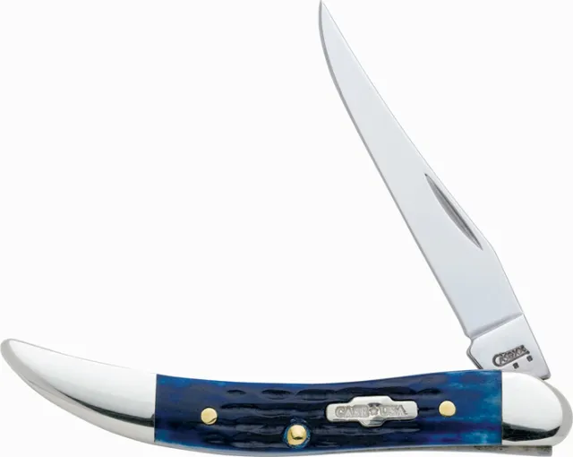 Case & Son 610096 SS Blue Bone Texas Toothpick 2.25" Clip Blade - View 2