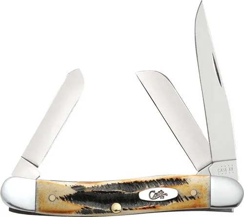 Case 03578 Stockman Medium Folding Knife 2.57 in Tru-Sharp SS Brown BoneSta - View 2