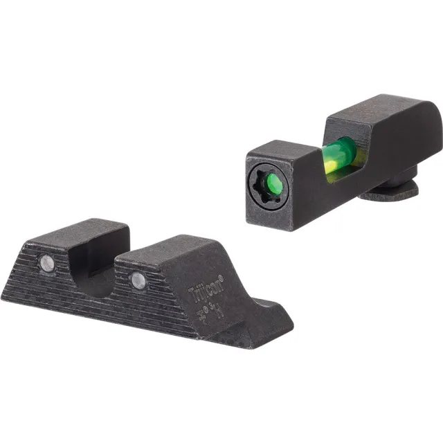 Trijicon GL801C601102 Night Sight Set for Glock 17 19 22 45 Black Green - View 2