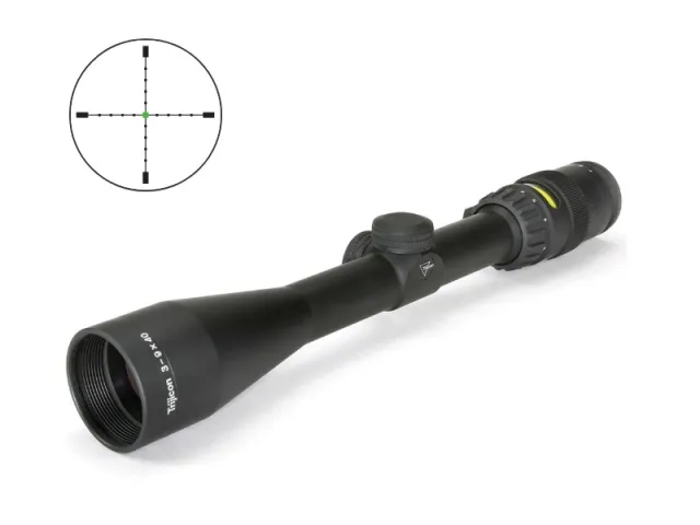 Trijicon AccuPoint TR202G 3-9x40mm Riflescope, Green Mil-Dot Crosshair, Fiber Optics & Tritium Illumination, 1" Tube, Black - View 2