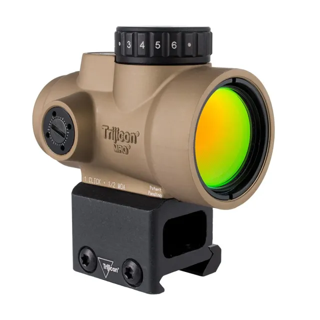 Trijicon MRO SD Coyote Brown 1x25mm 2 MOA Red Dot Lower 1/3 Mount - View 2