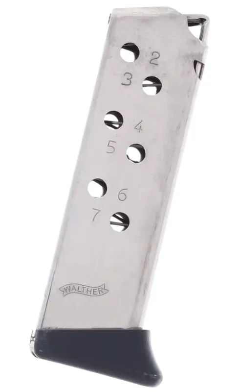 Walther 5136784 PPK .32 ACP Nickel Magazine 7rd Finger Rest - View 2