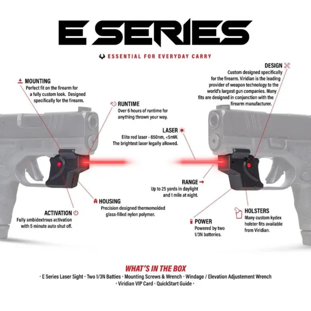 Viridian 9120098 Red Laser Sight Walther P22 E-Series Black - View 2