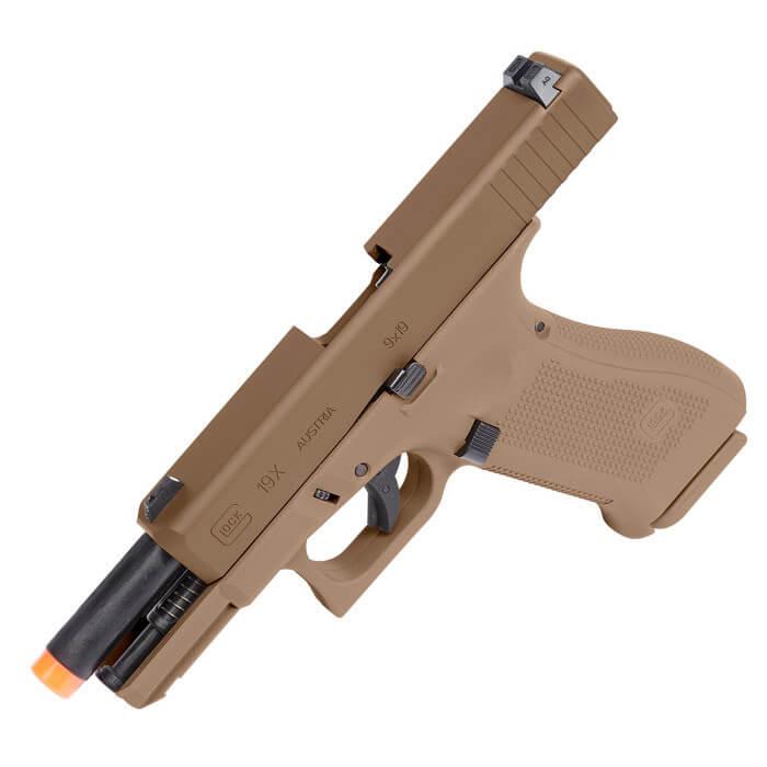 Umarex GLOCK 19X Gen5 6mm BB 23 Round Blowback Coyote Tan - View 2