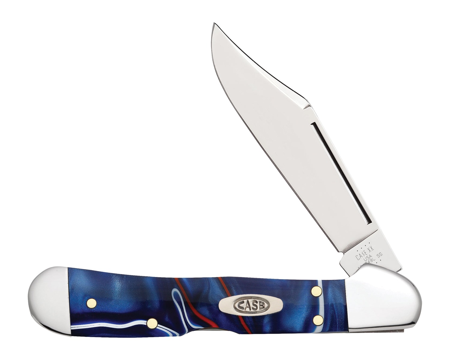 Case 11211 Patriotic Kirinite Mini Cooperlock - CASE