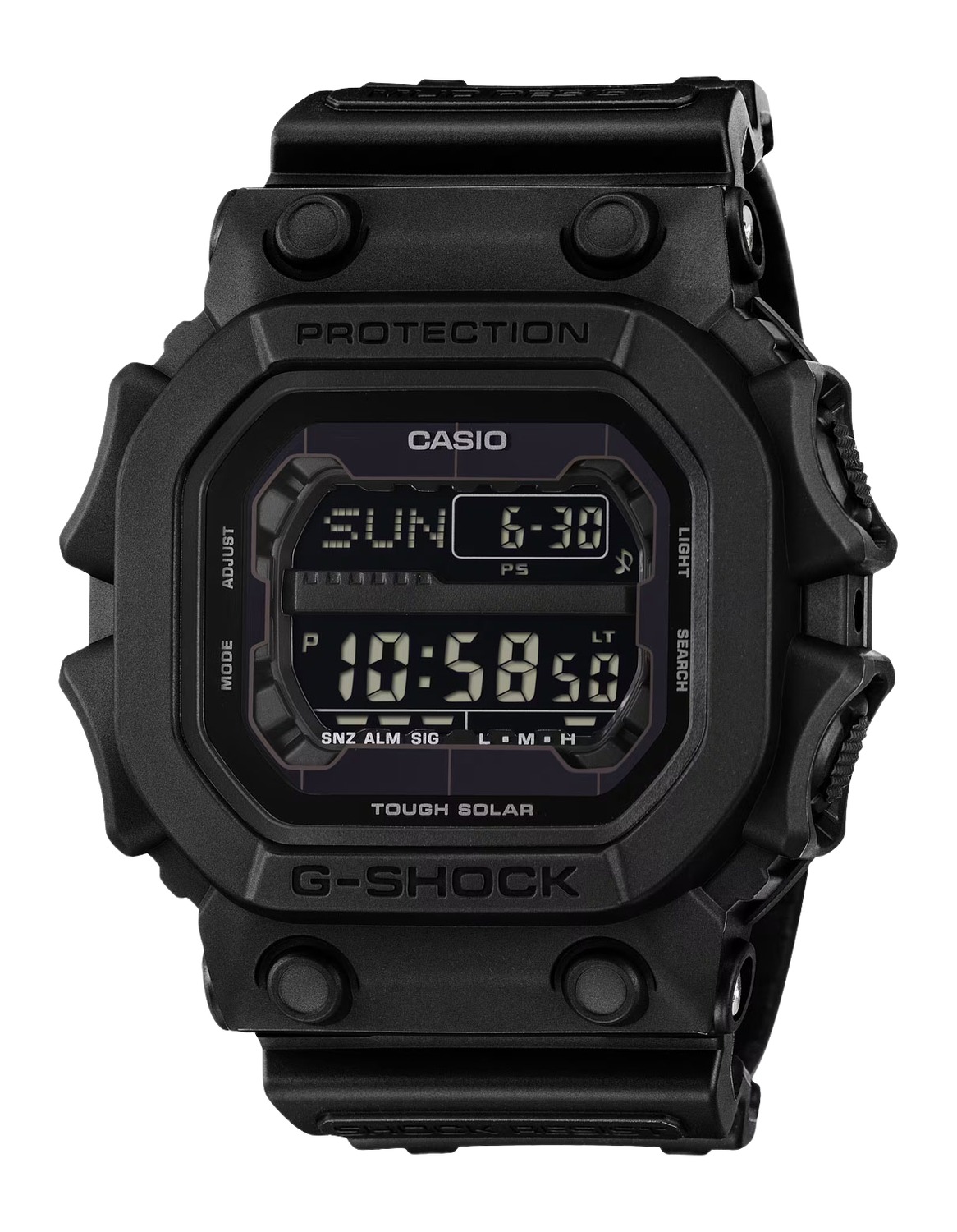 GSHOCK GX56UBB-1CR Classic Solar-Powered Black Digital Shock-Resist - GSHOCK