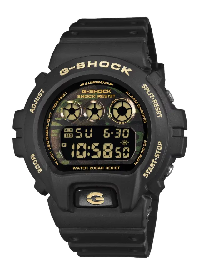 Gshock DW6900CF-1 Classic W/BLACK Camo - GSHOCK