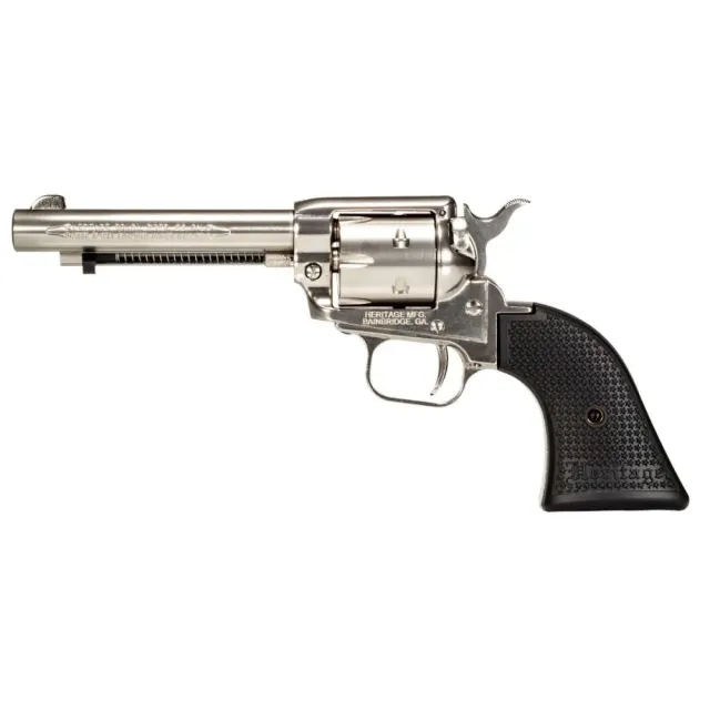 Heritage Rough Rider RR22NI4 .22LR 4.75" Nickel Barrel, Polymer Grips, 6-Round Revolver - View 2