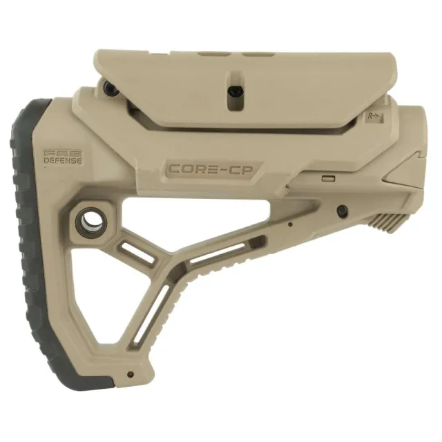 FAB Defense FXGLCORECPT GL-Core Buttstock AR-15/M4 Adj. Cheek-Rest FDE - View 2