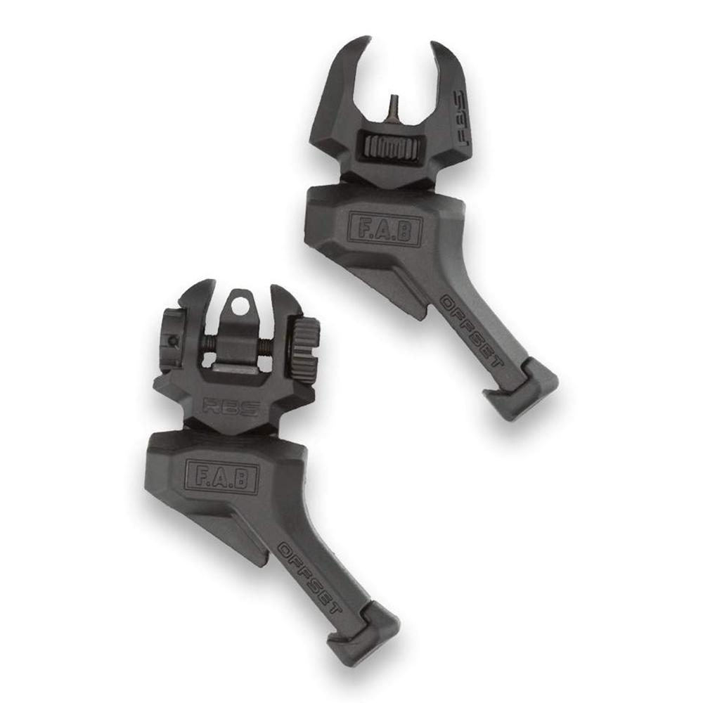 FAB Defense FXFRBSOSB Offset Flip-Up Sights Set Black Polymer/Metal AR-15 - View 2