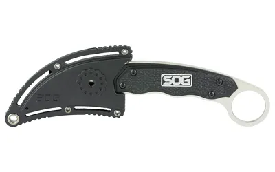 SOG SOG-GB1001-C Gambit 2.58" Sheepsfoot Blade Black Handle with Sheath - View 4