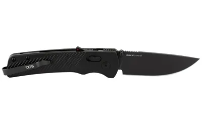 SOG Flash AT Blackout EDC Knife 3.45" Cryo D2 Plain Blade, GRN Handle, AT-XR Lock - View 3