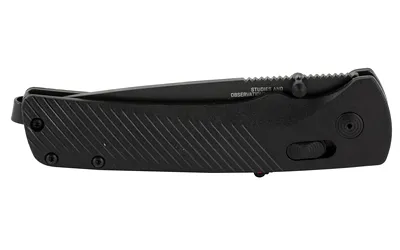 SOG Flash AT Blackout EDC Knife 3.45" Cryo D2 Plain Blade, GRN Handle, AT-XR Lock - View 4