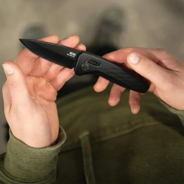 SOG SOG15730157 One-Zero Auto 3.10" CPM S35VN Blade Black Aluminum Handle - View 2