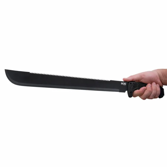 SOG SOGMC02N SOGfari 18" Machete 3Cr13MoV SS Blade Black Kraton Handle - View 2