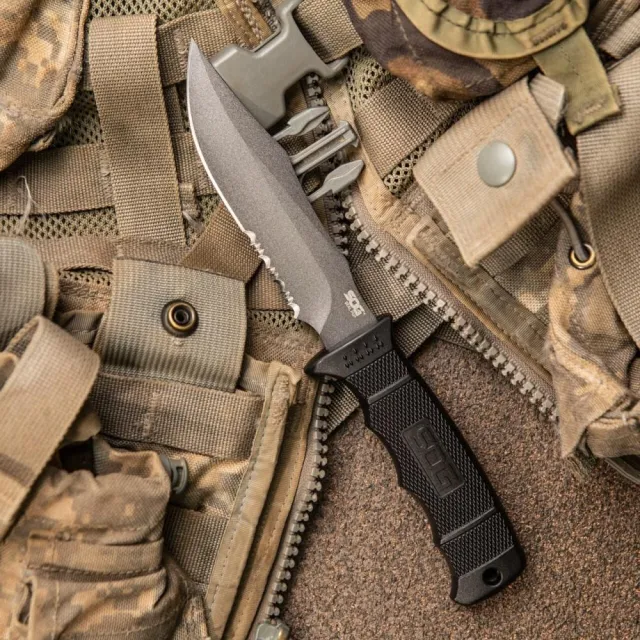 SOG SEAL PUP Knife 4.75 In with Nylon Sheath M37N-CP - View 2