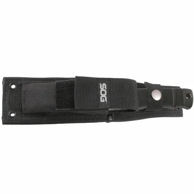 SOG Seal Pup Elite E37SNCP 4.85 In Fixed Clip Point Plain Black - View 2