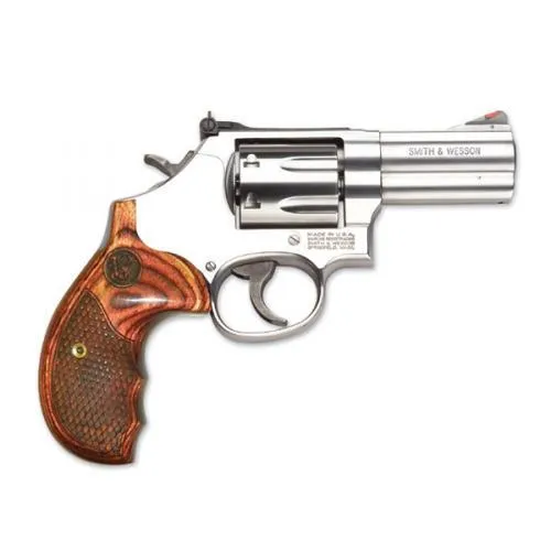 Revolver Smith & Wesson 686 357 Magnum 3" Barrel Deluxe Wood Grip - View 2