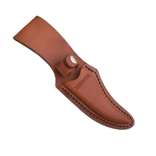 Bear & Son 753Z Upswept Skinner 3.1" Staglon with Leather Sheath - View 2