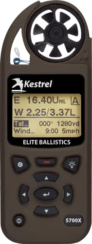 Kestrel 5700X Elite 0857XALFDEM Weather Meter with Ballistics, FDE Housing - View 2