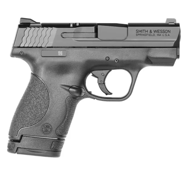 Smith & Wesson 187021 M&P Shield 9mm Luger Caliber 3.10" Barrel 7+1 or 8+1 Capacity Black Finish Frame Serrated Armornite Stainless Steel Slide Polymer Grip - View 2