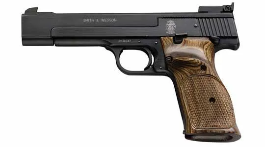 Smith & Wesson M41 22 Long Rifle Pistol 5.5" Blued 10 Round Semi Automatic - View 2