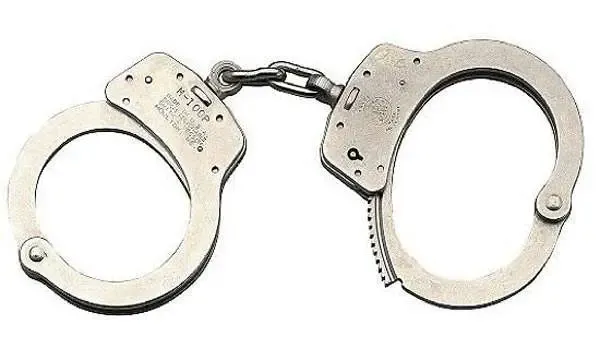Smith & WESSON LE 350135 Nickel Push Pin Handcuffs - View 2