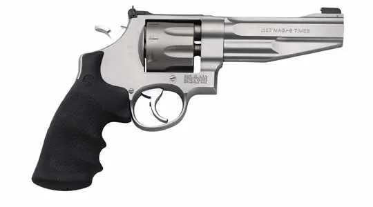 Revolver Smith & Wesson M627 357 Magnum 5" Barrel Stainless Steel Wood Grip - View 2